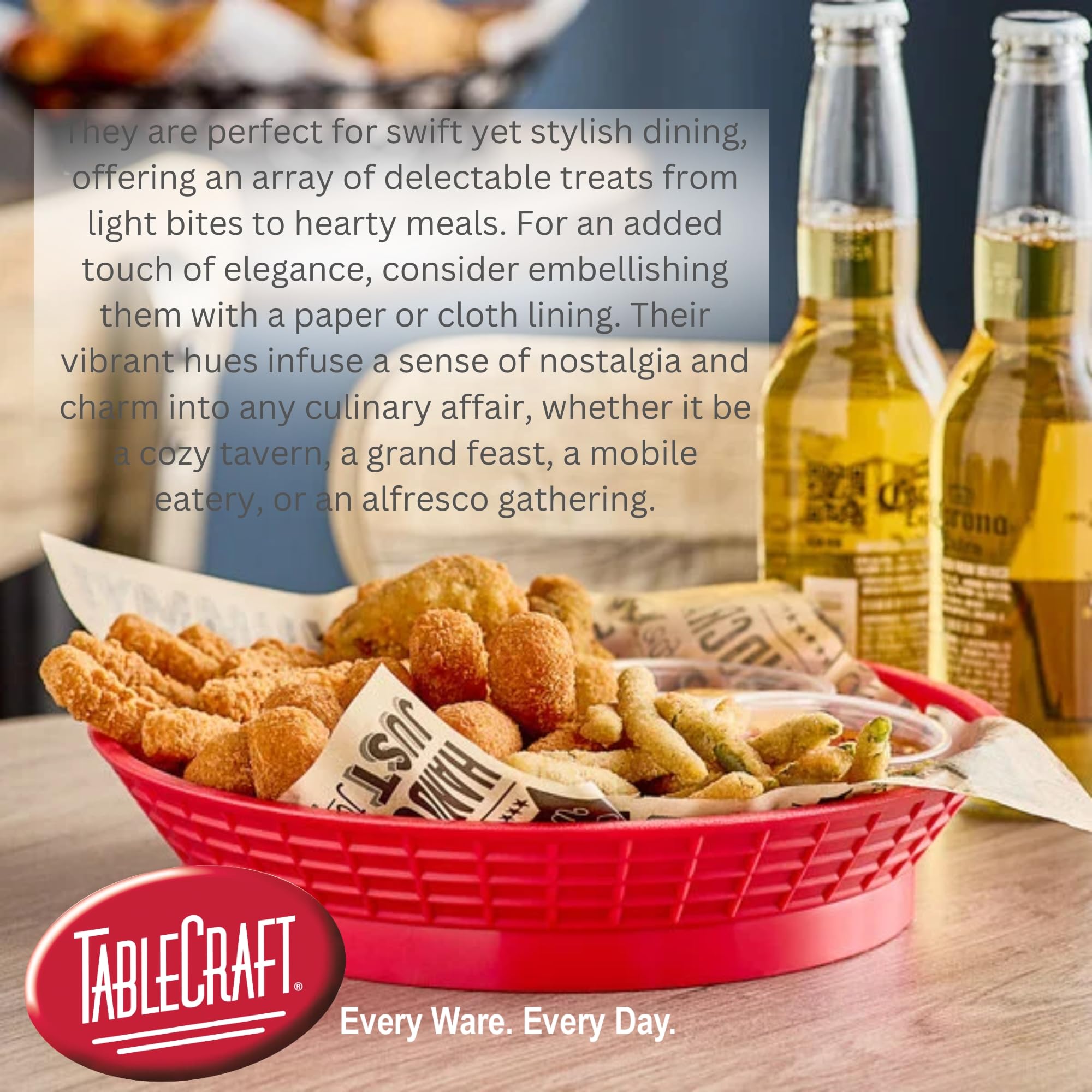 Tablecraft Products 15759Bk 9'' Round Diner Platter W Base, Plypropylene, Black, Medium (Pack Of 12)